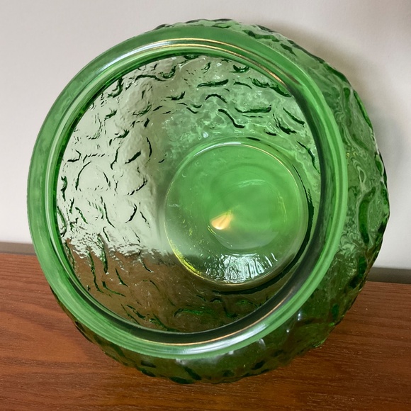 Vintage E.O. Brody Company Green Crinkle Glass Flower Vase or Bowl - Picture 8 of 16